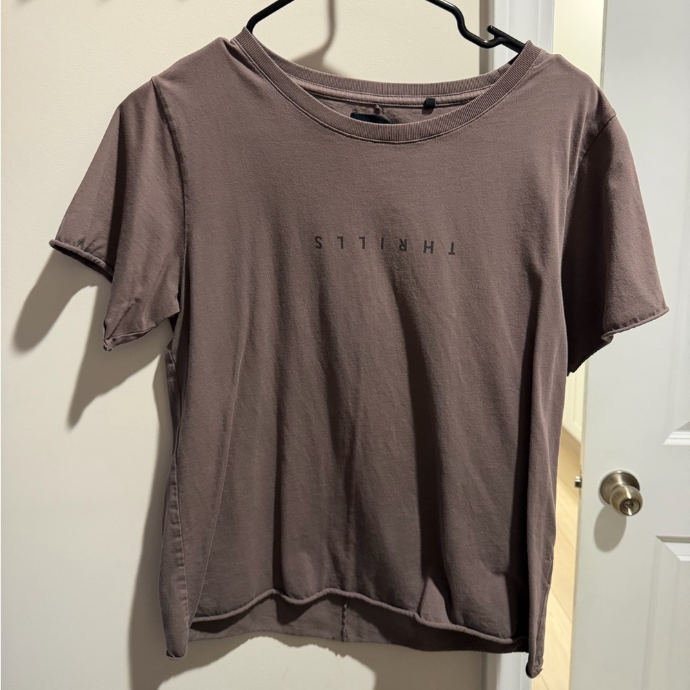 Thrills Women's Dusty Mauve Logo Tee